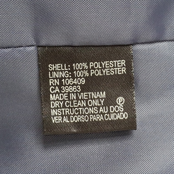 Tahari Arthur S. Levine Blue Blazer Business Career Jacket Crosshatch Size 18 - Picture 7 of 12